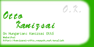 otto kanizsai business card