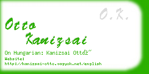 otto kanizsai business card